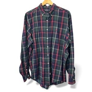 Ralph Lauren | Cotton Green Red Plaid Performance Button Down Shirt XL